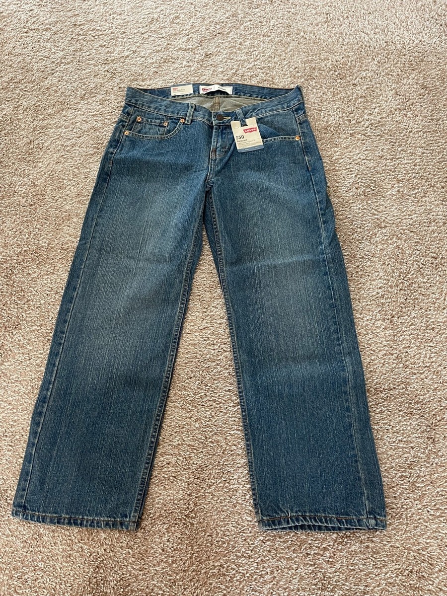LEVI’S550 W32 L30 Levi's 550 Relaxed Fit Jeans Black (Size: W52 x L30 (6767)2
