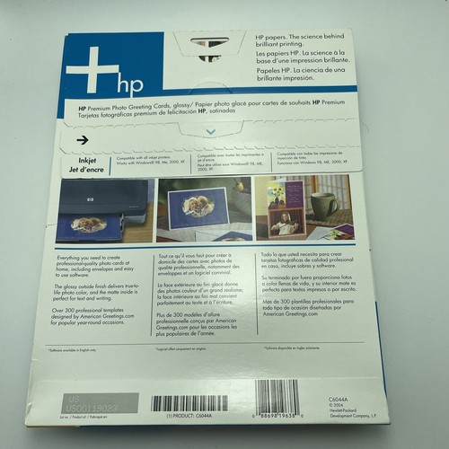 HP Photo Glossy Greeting Cards Inkjet 10 with Envelopes White Half Fold Lot of 2 - 第 3/14 張圖片