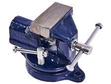 Revolving Table Vice Workshop Bench Blue Heavy Duty Woodworking Cast Iron Grip