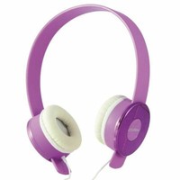 Urban Candy Foldable On-Ear Headphones with Mic for Smartphone Tablet Purple
