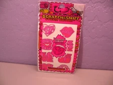 Vtg 80s Scratch 'n Sniff Smile SPINDEX Stickers Strawberry Rare & Sealed 1982