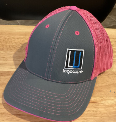 Pacific Headwear Pro Model Fitted S/M Cap/Hat  Logowise  Logo Pink/Gray NEW