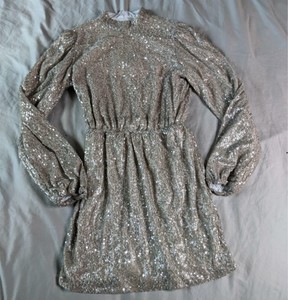 sequin smock dress