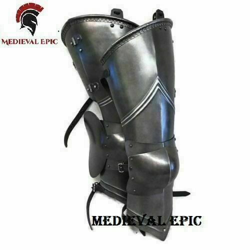 Medieval Renaissance Armor Body's Part t Sca Larp Medieval Iron Leg Guards - Picture 3 of 4