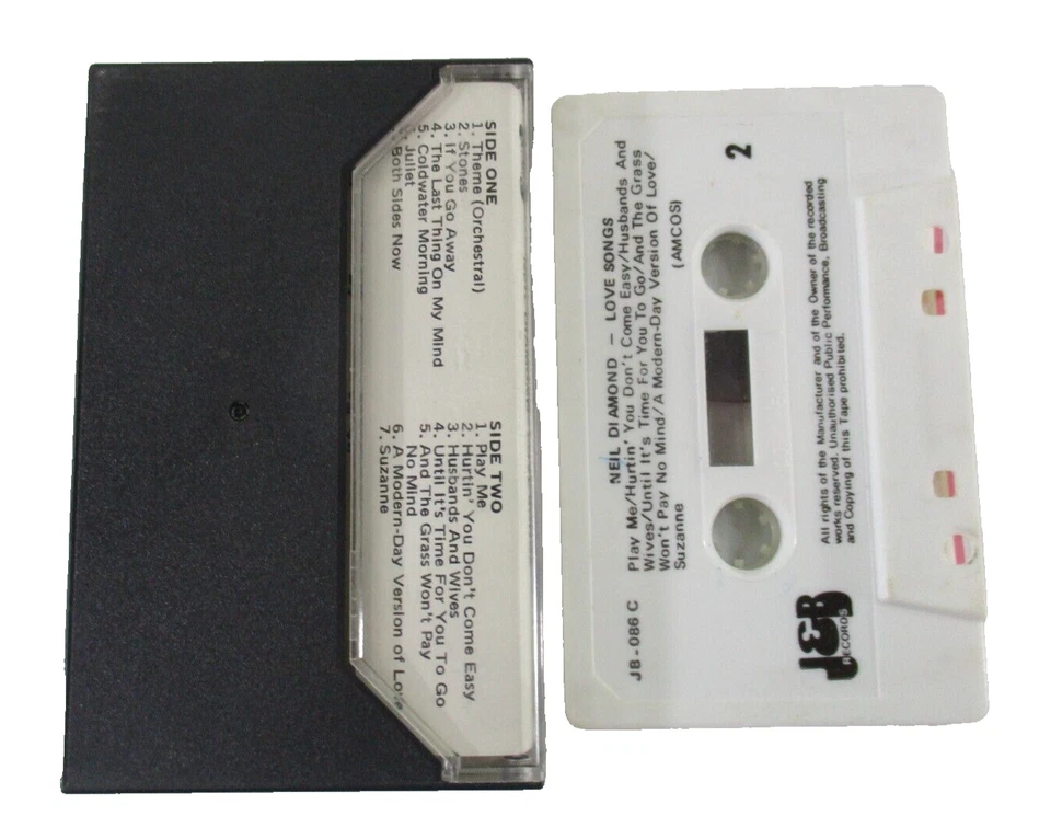 Neil Diamond Love Songs Vintage Cassette Tape J&B Record JB 086 C Tested - Image 2 of 4
