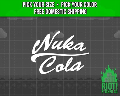 Fallout Nuka Cola Decal for Car Sticker for Laptop Yeti Window Video Games