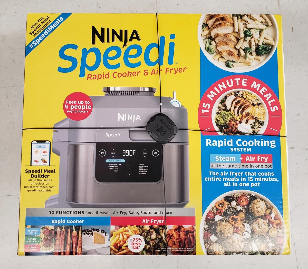 Ninja Speedi Rapid Cooker & Air Fryer, SF300, 6-Qt. Capacity,10-in-1 Salt Gray