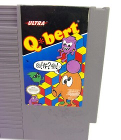 Q*bert CLEANED & TESTED AUTHENTIC NES Nintendo Game Cartridge