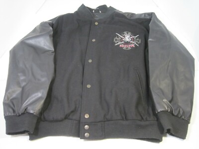 Steve & Barry's Black Jacket Mens Japan Asian Varsity Letterman XL