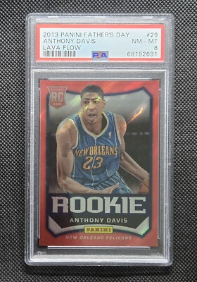 2013 Panini Father's Day Anthony Davis Rookie Lava Flow SP PSA 8 #29 ...