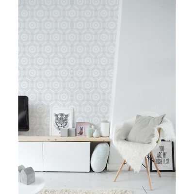 Subtle circles pattern colors scandinavian style geometric Non-Woven wallpaper