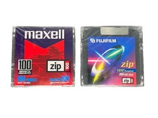 Maxell Fuji-film Lot Of 2 Zip Disk 100 MB - IBM Formatted BRAND NEW SEALED