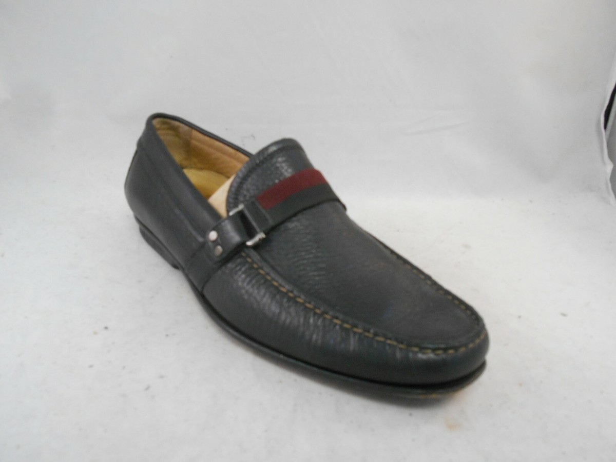 J.murphy Two Tone Black & Red Loafers Johnston & Murphy Black Leather Loafers w/ Red & Black  main image 2