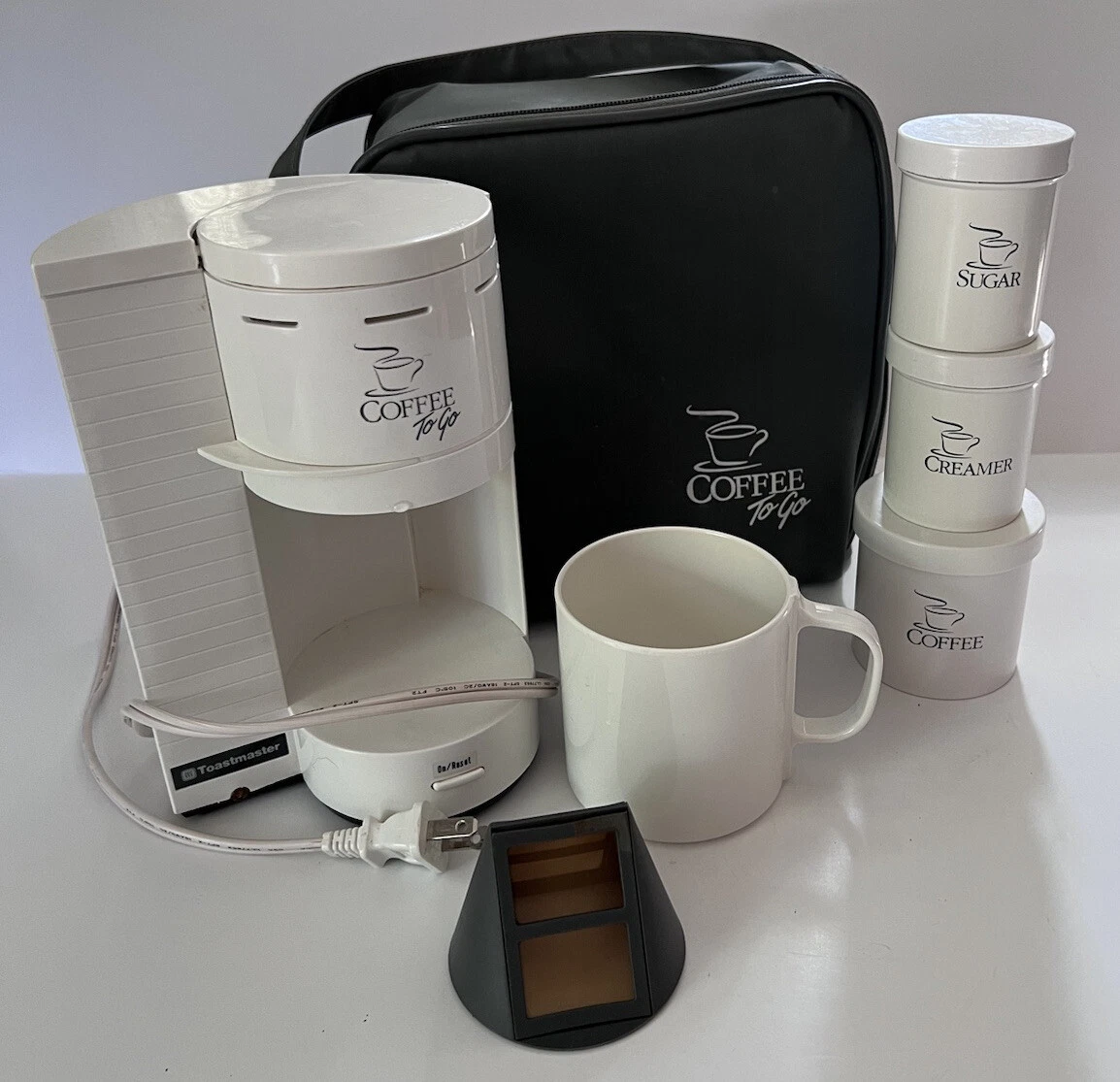 Toastmaster To Go Travel Coffee Maker Mug/Canisters/Reusable Filter Tested  Works