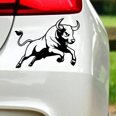 Charging Bull Sticker Car Camper Van Window Bumper Vinyl Decal | eBay UK