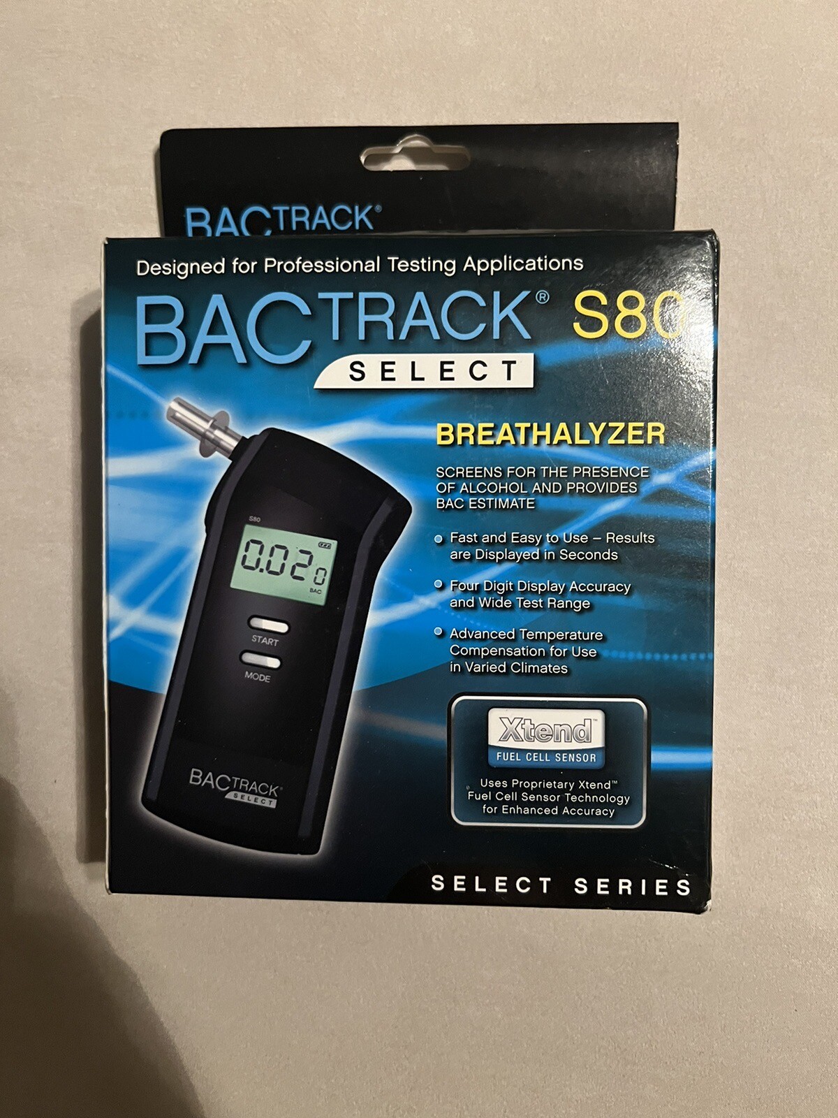 BACtrack S80 Pro Portable Breathalyzer Black New Unused 989898141906