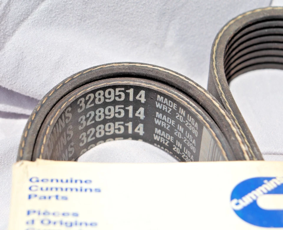 3289514 Cummins Belt V-Ribbed Water Pump Drive 3943214 ISB QSB Serpentine Engine Foto 3 de 4
