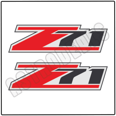 Set of 2: Chevrolet Silverado Z71 decals 1500 2500 GM HD stickers 2007 - 2013