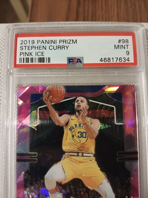2019 STEPH STEPHEN CURRY PANINI PRIZM PINK ICE NBA CARD #98