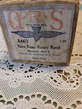 QRS AUTOGRAPH WORD ROLL 8463 NOTRE DAME VICTORY MARCH (BLUEBIRD MARCH) 