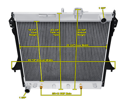 ER Champion 1 Row CR Series Radiator-2008-2010 Hummer H3 (Automatic Trans)