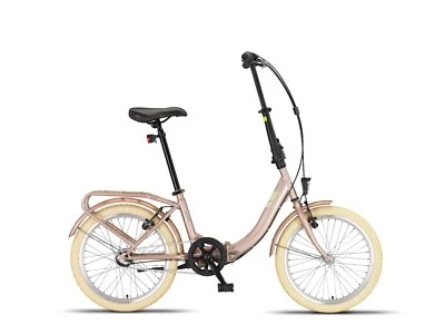 PACTO Nine - Hollandrad Komfortables Klappfahrrad 27cm Stahlrahmen Bike 20 Zoll