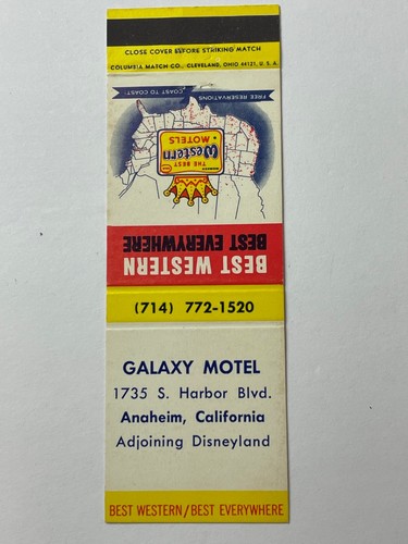 Vintage Disneyland GALAXY MOTEL Motel Matchbook - Bild 1 von 2