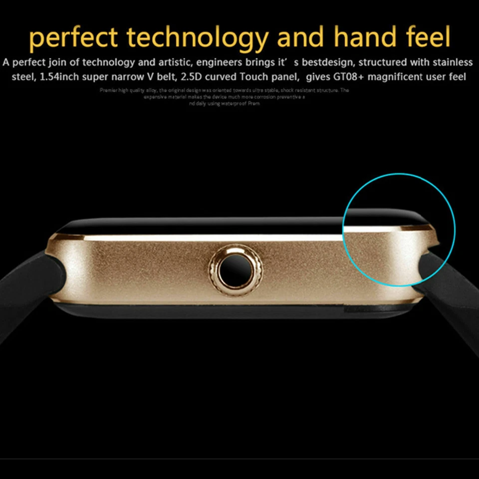 Reloj inteligente Bluetooth a prueba de sudor teléfono GSM para hombres mujeres niños niñas Android regalo Foto 4 de 4