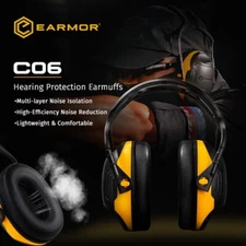 EARMOR C06 FFICIAL Shooting Ear Protection Earmuffs for Gun Range, NRR 33dB