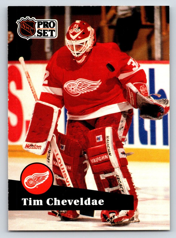 #57 Tim Cheveldae, Detroit Red Wings 1991-92 Pro Set Base