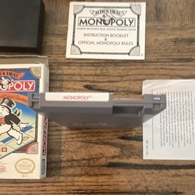 Parker Brothers Monopoly Nintendo NES NTSC-U/C w/ Box, Manual & Map 1991