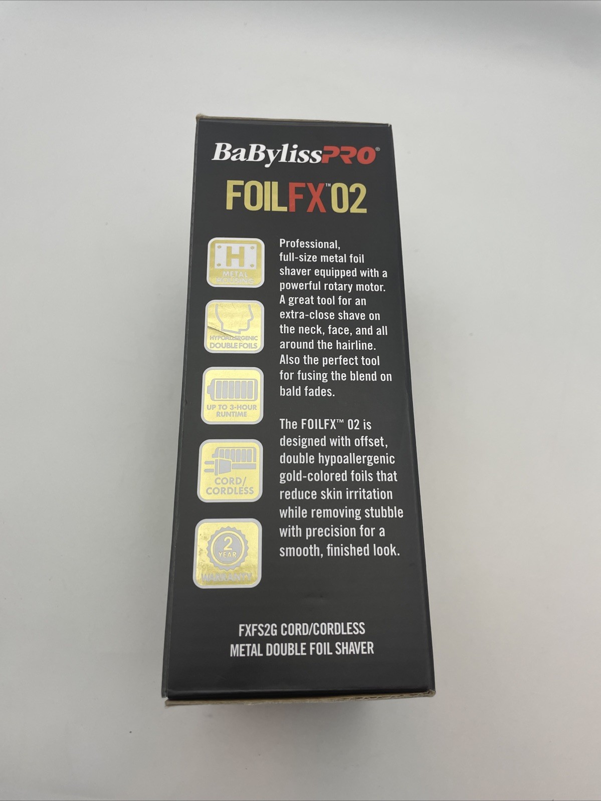 READ BaBylissPro GoldFX FoilFX02 Cord/Cordless Metal Double Foil Shaver