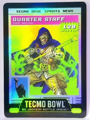 Bo Jackson Battle Arena Quarter Staff Glow News Tecmo Bowl Matthew Stafford N234