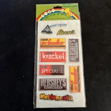 Vintage 80’s Gordy HERSHEY’S Reese’s Mr. Goodbar Puffy Sticker Sheet - NEW