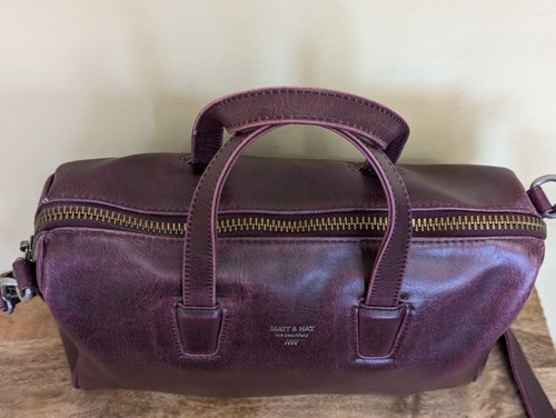 Bolso Bowler Matt & Nat Mitsuko Púrpura Cartera Vegano con Correa para el Hombro - Imagen 7 de 24