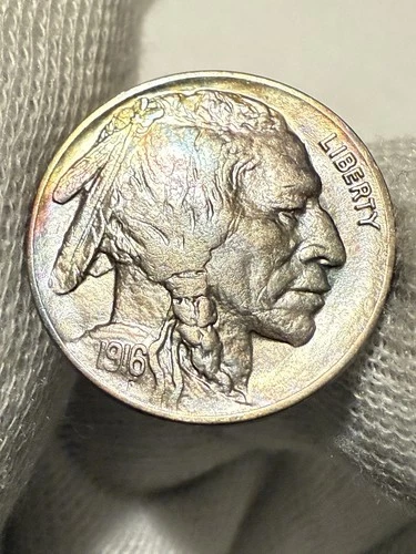 1916 Buffalo Nickel, Gem BU++ High Grade Toned Nice Color WOW