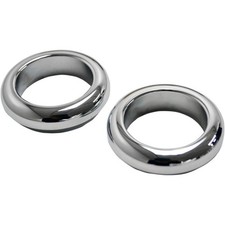 La Choppers LA-7503-39 Fork Dust Covers - 39mm - Chrome