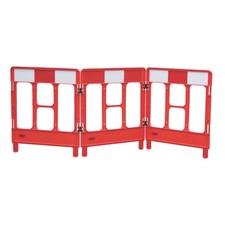 Road Work Barrier 3-Gate Red Handles Mini Reflective Flexible Robust 838mm