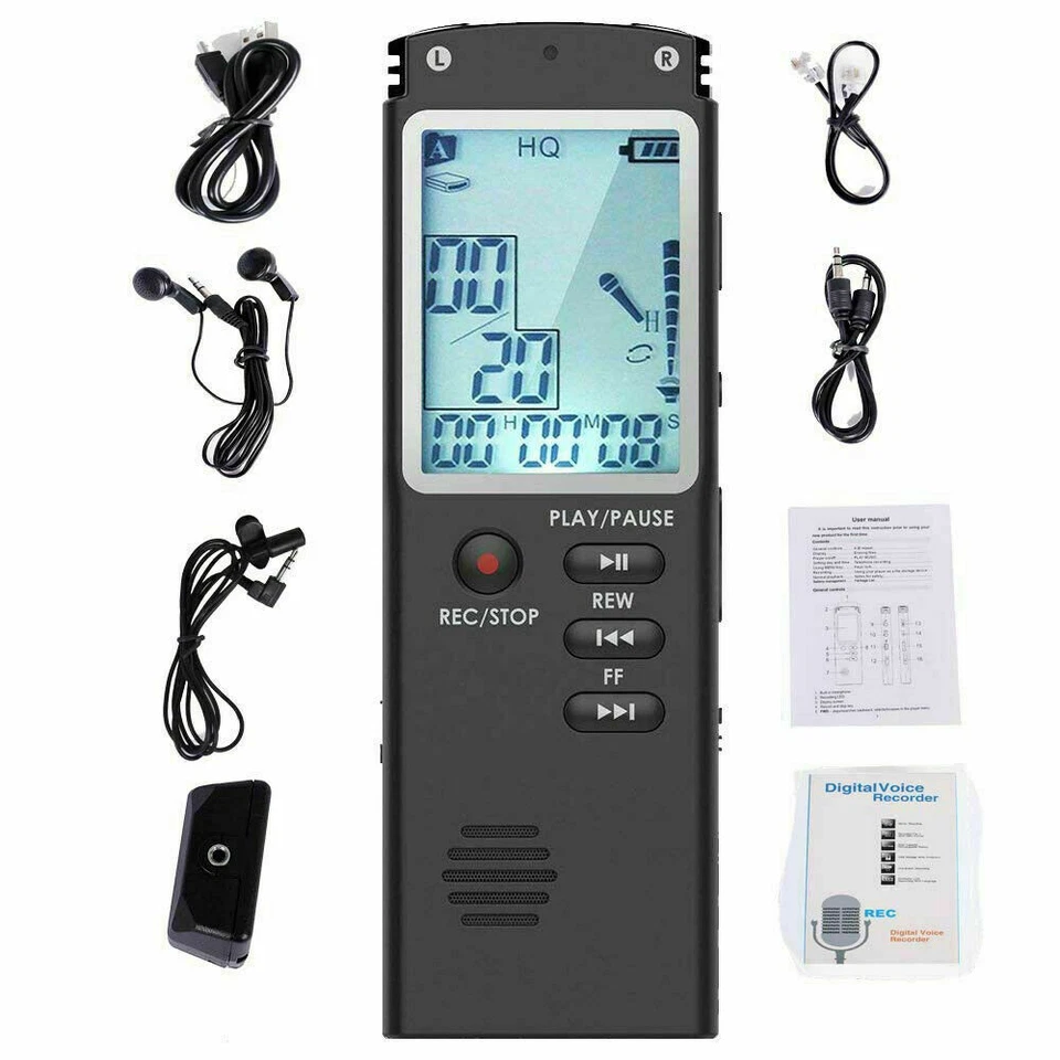 Voice Activated Mini  Digital Sound Audio Recorder Dictaphone MP3 Player - Image 2 of 4