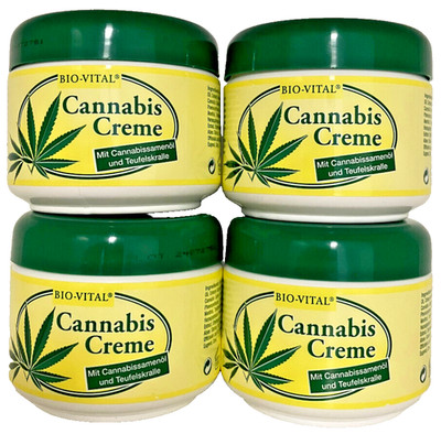 4 x 125ml Bio-Vital Hanfcreme Körpercreme Hanf Creme Teufelskralle Körperpflege