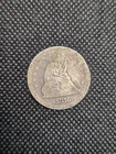 1876 Seated Liberty Silver Quarter AG