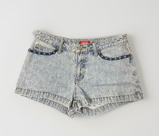 VTG Esprit Denim Shorts Light Wash With Embroidered Pockets Size Small