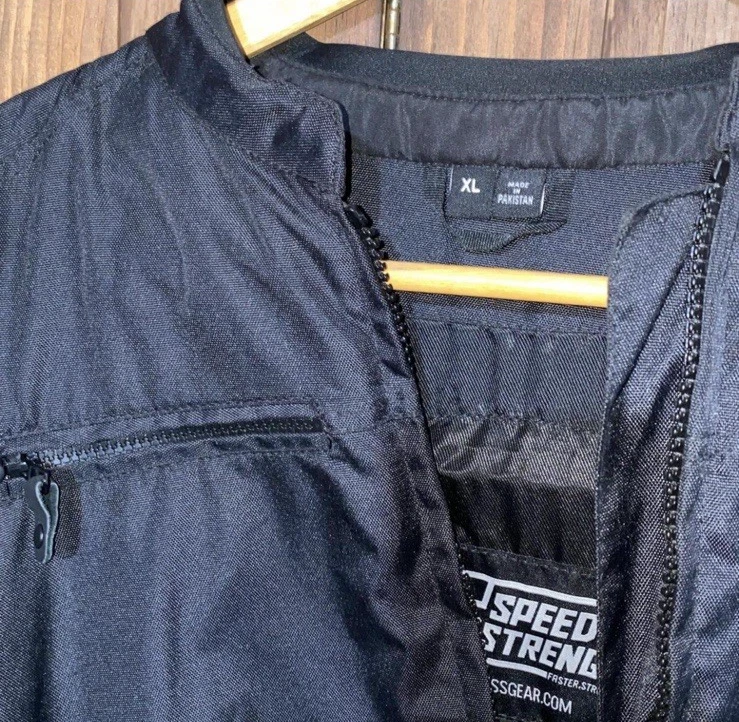 Men's Motorcycle Riding Jacket XL Speed & Strength Pockets Removable Armor NEW - Image 3 of 4