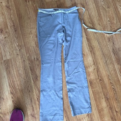 Express Editor 2 R Light Gray Polyester and Cotton dress pants