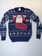 Budweiser Ugly Christmas Sweater Beer Stocking Graphic Knit Men s LG