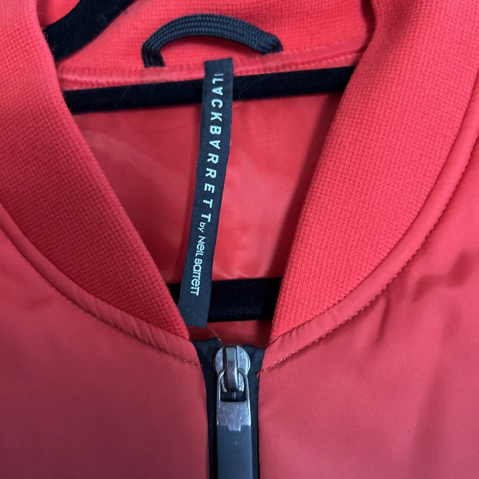 NEIL BARRETT Water repellent Bomber Jacket/ Coat Authentic Red/Black Large - Image 3 of 4
