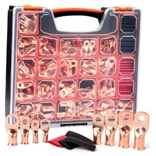 PCS Battery Cable Ends Kit,132 PCS AWG 8 6 4 2 1/0 2/0 8,6,4,2,1,1/0,2/0 264