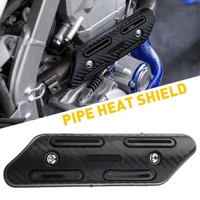 Pipe Shield Carbon Fiber+Black For Heat Kawasaki KDX220R XR650R KLX140L KLX140