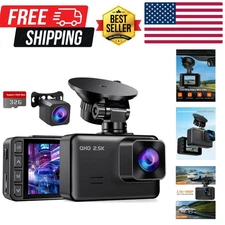 Compact Mini Dash Cam with Starlight Night Vision & Loop Recording, 32GB Card