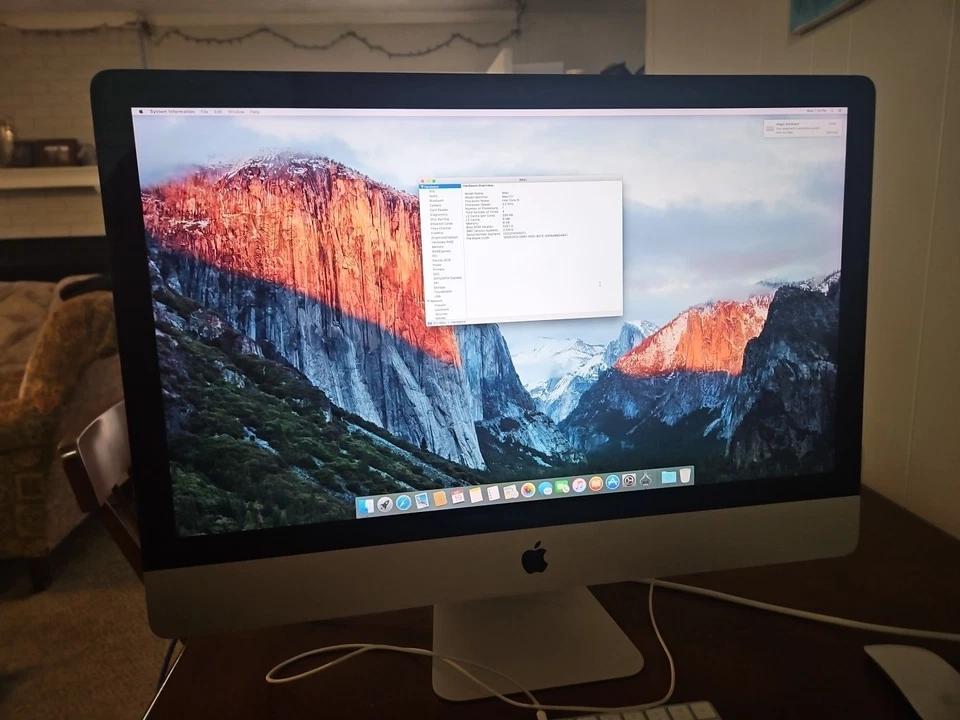 Apple iMac 27" (1TB, Intel Core I5-4570 , 3.2 GHz , 8GB) Silver, Mouse Keyboard - Image 2 of 4